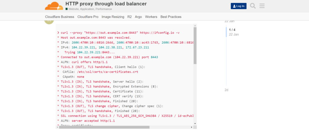 HTTP proxy through load balancer