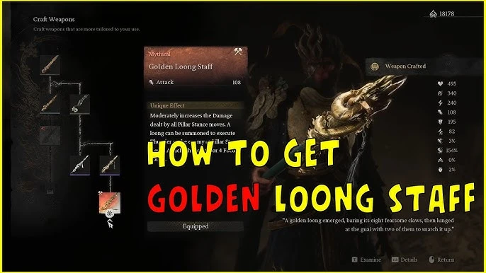 Obtain the Golden Loong Staff in Black Myth